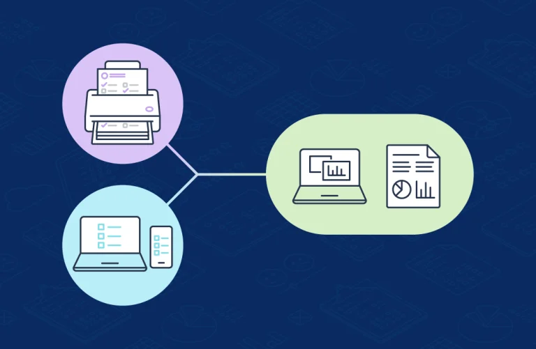 Combining data from paper and online surveys