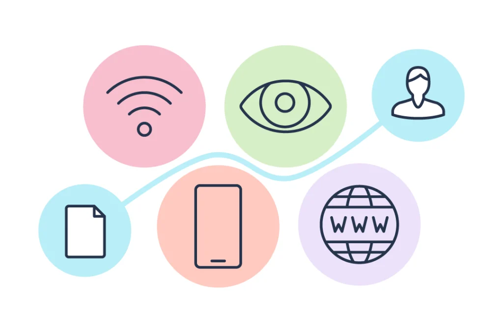 Illustration showing paper surveys navigating issues with online surveys